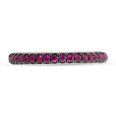 0.73ct 14k White Gold Ruby Eternity Band